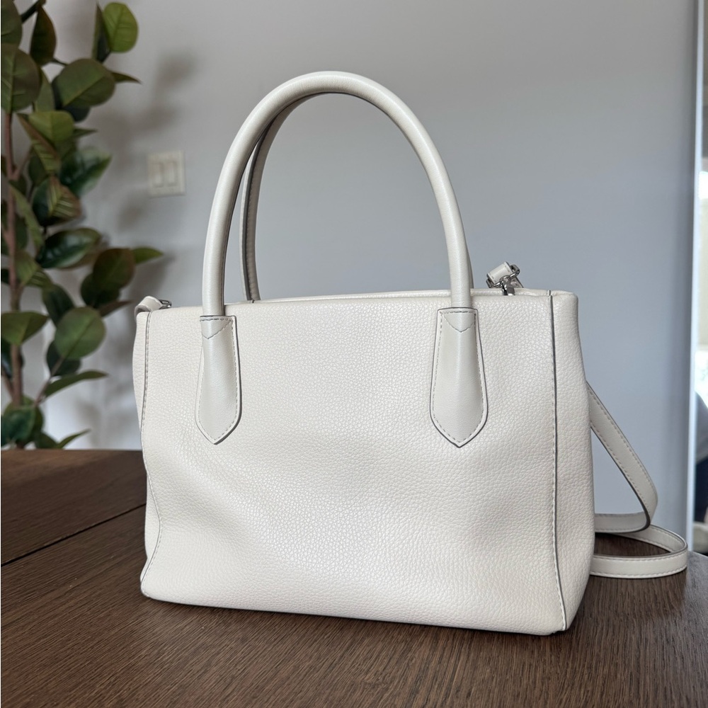 Versatile White Handbag